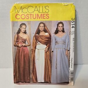 Mccall's Costume 3514 Uncut Sewing Pattern Dress Wrap Vintage Greek Roman 14-20